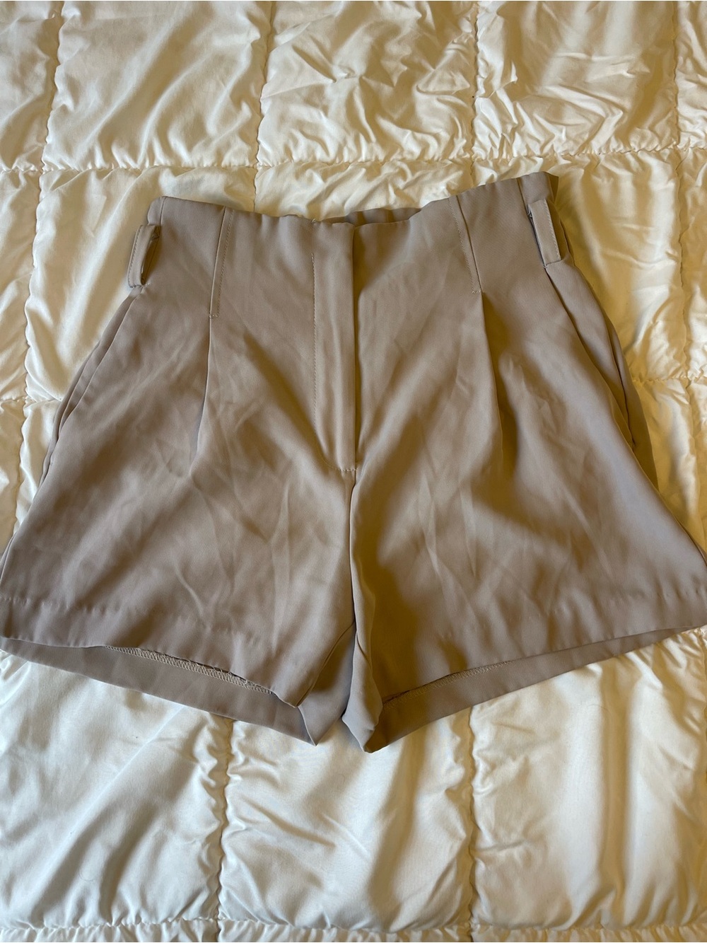 Dynamite Taupe High-Rise Tailored Shorts
